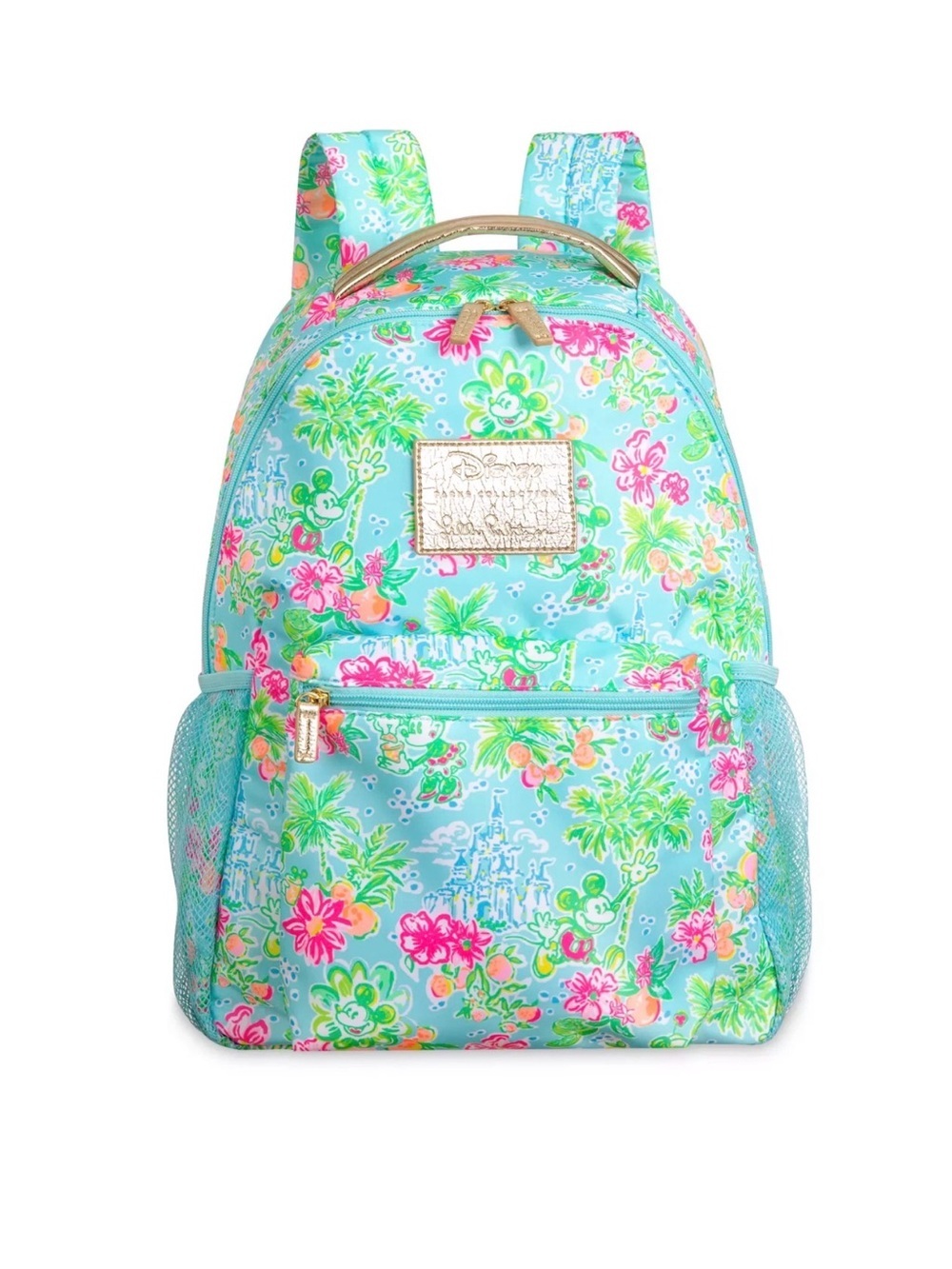 Disney Parks x Lilly Pulitzer Backpack Mickey Minnie Cinderella Castle Tropical - Picture 2 of 13